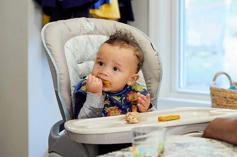 7 month old with sweet potato